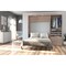 Bestar Cielo Full Murphy Bed and Shelving Unit with Drawers (89W), Rustic Brown & White 80892-000009 - alternate 6